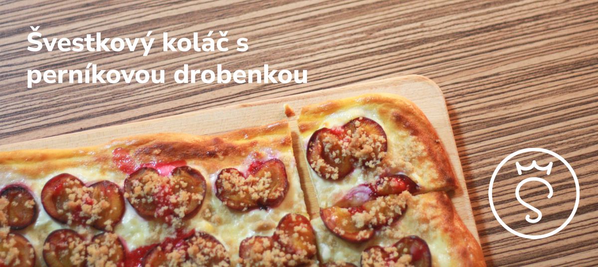 Švestkový koláč s perníkovou drobenkou