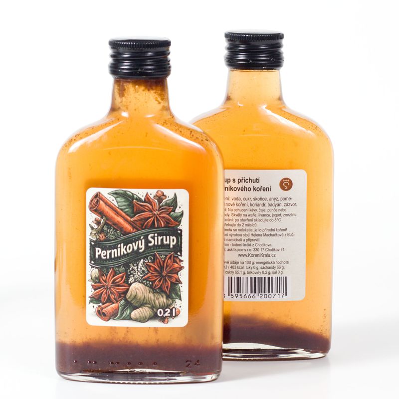Sirup s příchutí perníkového koření