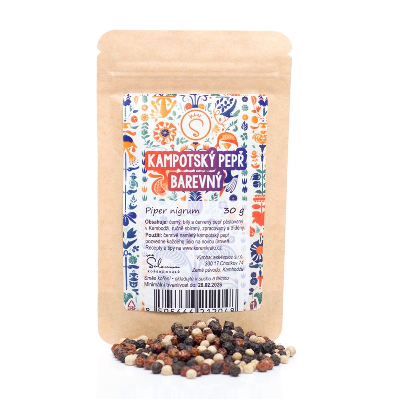 Kampotský pepř barevný