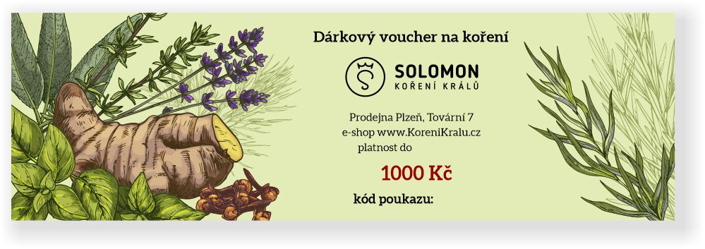 Darkovy voucher 1000 Kč | Solomon - koření králů