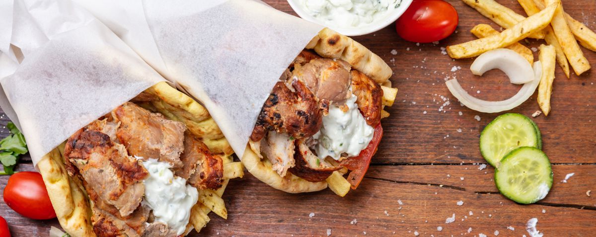 Gyros v pita chlebu